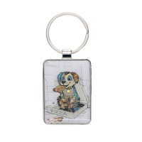 Porte Clés rectangle Chiot Gourmand Kook, Kiub