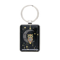 Porte Clés rectangle Jewels Hiboux, Kiub
