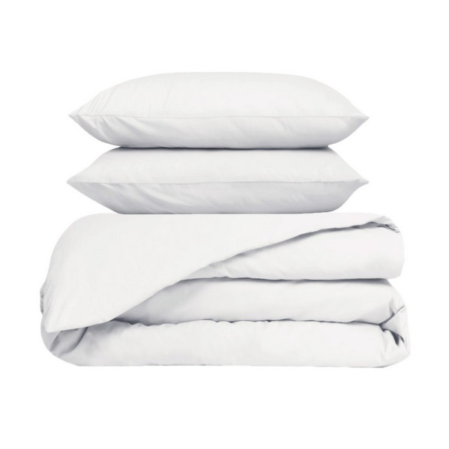 Housse de Couette + Taies d'oreiller Venezia Blanc, Haomy