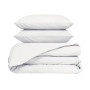 Housse de Couette + Taies d'oreiller Venezia Blanc, Haomy