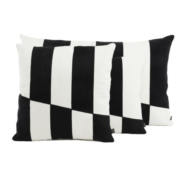 Housse de Coussin Sidney Noir, Haomy
