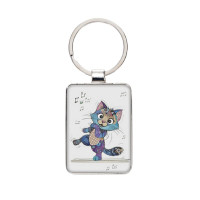 Porte Clés rectangle Chaton Danse Kook, Kiub