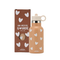 Gourde en acier inoxydable Cœurs Nougat, Atelier Wagram