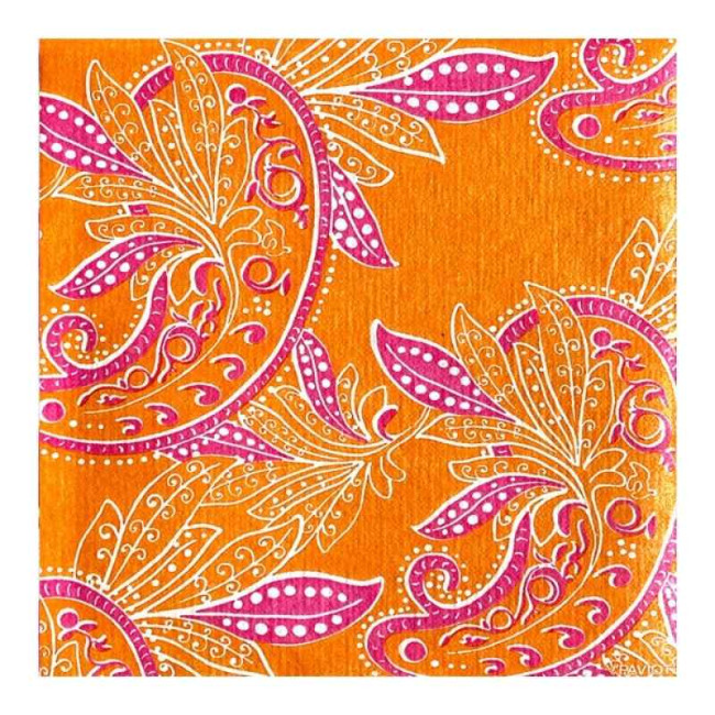 Serviettes en papier Cocktail Indienne, Françoise PAVIOT