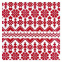 Serviettes en papier Cocktail Jacquard rouge, Françoise PAVIOT