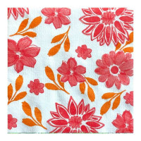 Serviettes en papier Maxi Fleur Rouge, Françoise PAVIOT