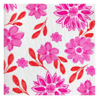 Serviettes en papier Cocktail Maxi Fleur Rose, Françoise PAVIOT