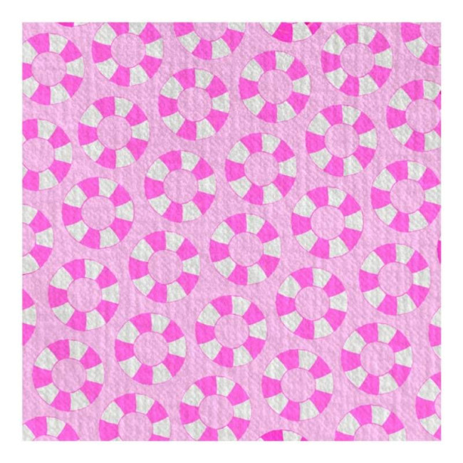 Serviettes en papier Cocktail Bouée Rose, Françoise PAVIOT