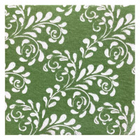Serviettes en papier Arabesque Olive, Françoise PAVIOT