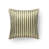 Taie d'Oreiller en Soie 65 x 65 cm Rayure verte, Emily's Pillow