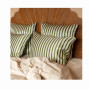 Taie d'Oreiller en Soie 65 x 65 cm Rayure verte, Emily's Pillow