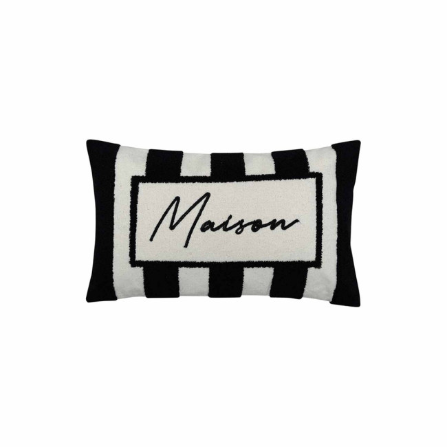 Coussin Influence Maison Noir 30x50 cm, Opjet