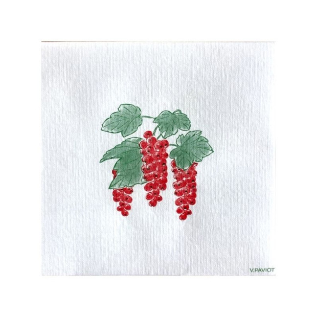 Serviettes en papier Cocktail Groseille, Françoise PAVIOT