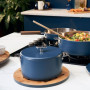 La Merveilleuse Sauteuse amovible en inox Bleu Myrtille, Cookut