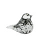 Oiseau en verre noir et blanc, Emdé