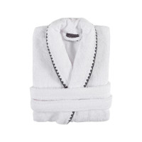 Peignoir Mixte Col Châle Casa Borgo Blanc, Sensei