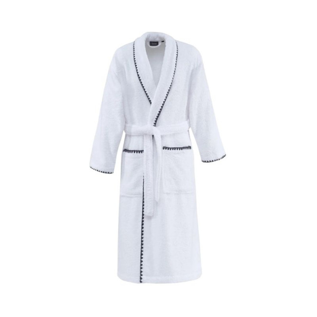 Peignoir Mixte Col Châle CASA BORGO Blanc, Sensei