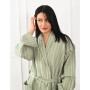 Peignoir Mixte en Coton WAFFLE KNOTE Sauge, Sensei