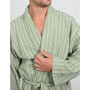 Peignoir Mixte en Coton WAFFLE KNOTE Sauge, Sensei
