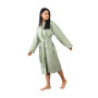 Peignoir Mixte en Coton WAFFLE KNOTE Sauge, Sensei