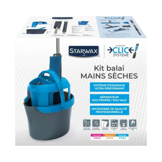 Kit Balai mains sèches Clic Système, Starwax
