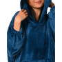 Poncho Polaire à Capuche Doux & Chaud KAPRA Denim, Sensei