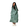 Poncho Polaire à Capuche Doux & Chaud KAPRA Lichen, Sensei