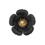 Décoration murale métal Fleur noir doré, Emdé