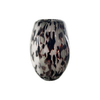 Vase en verre Écail noir et blanc, Emdé