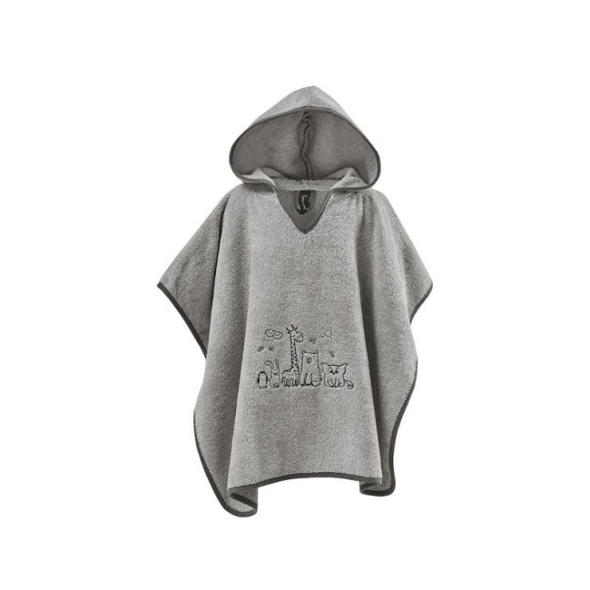 Poncho de Bain Enfant 4/8 ans BABY JUNGLE Gris Cendré, Sensei
