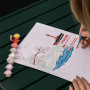 Kit Peinture au Numéro Mont Fuji, Petit Pinceau