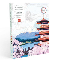 Kit Peinture au Numéro Mont Fuji, Petit Pinceau