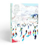 Kit Peinture au Numéro Skiing Among Mountains, Petit Pinceau