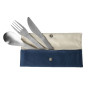 Set de 3 couverts en inox Bleu Nuit, Qwetch