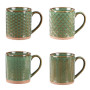 Coffret 4 mugs 35cl Jaspe Vert, Table Passion