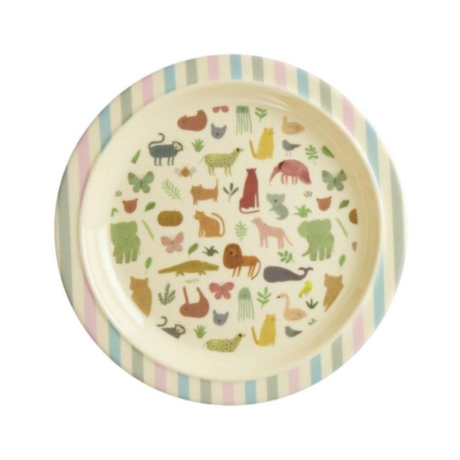 Assiette Plate Sweet Jungle en mélamine, Rice