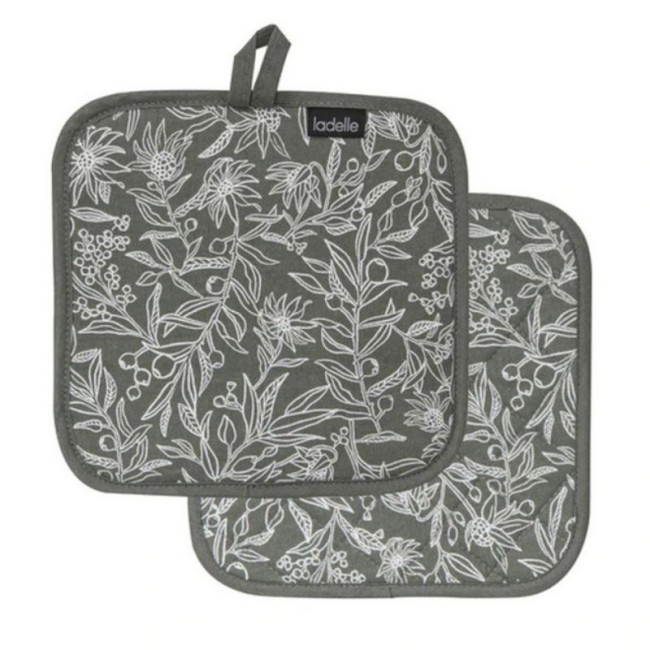 2 maniques de cuisine Eco Wildflower Sauge, Ladelle