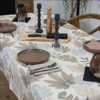 Nappe enduite Bornéo Naturel, Sud Etoffe