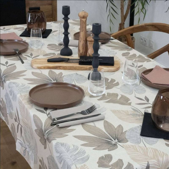 Nappe enduite Bornéo Naturel, Sud Etoffe