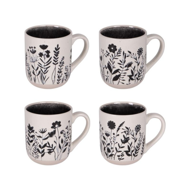 Coffret 4 Mugs Ikebana, Table Passion