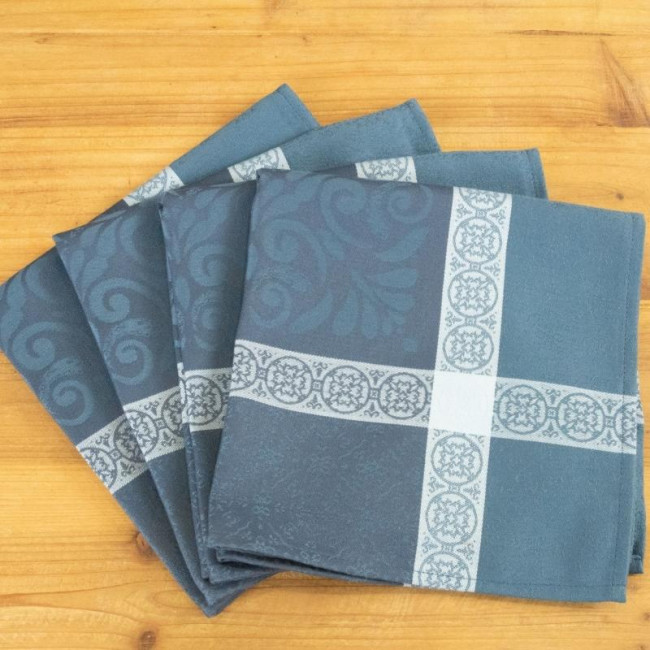 Serviette de table Alicante Marine, Sud Etoffe