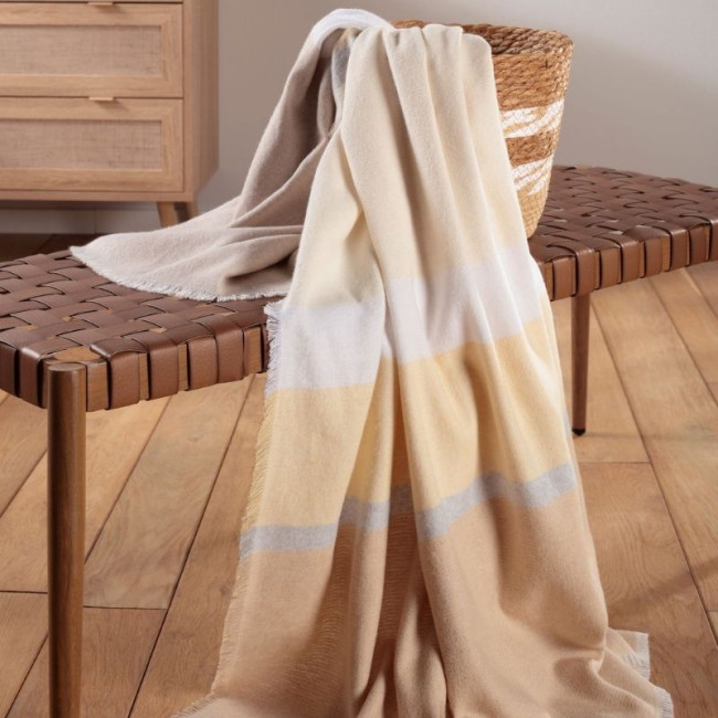 Plaid Sand Stripe 130 x 170 cm, Biederlack