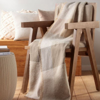 Plaid White Boucle 130 x 170 cm, Biederlack
