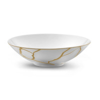 Assiette à salade et pâtes Yaka Inoki Or, Médard de Noblat