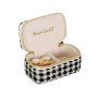 Mini Boîte à Bijoux de Voyage Marie Pied de Poule Noir, Maison Scarlett