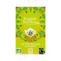 Thé Vert Bio Mangue et Ananas 20 sachets, English Tea Shop