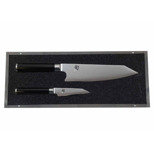 Coffret Bois 2 Couteaux Kiritsuke Shun Classic, Kai