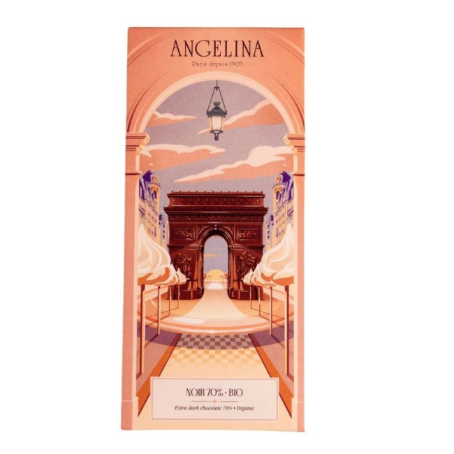 Tablette Chocolat Noir 70%, Angelina Paris