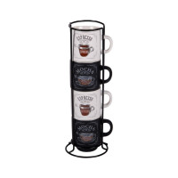 Tour de 4 tasses Mocha 12cl, Table Passion