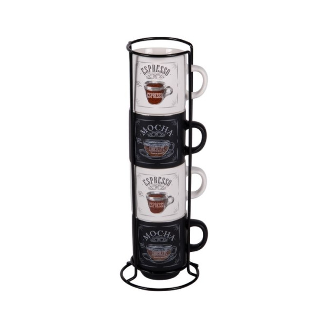 Tour de 4 tasses Mocha 12cl, Table Passion